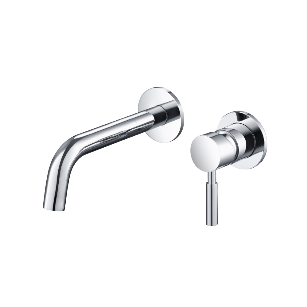 Single Handle Wall Mounted Bathroom Faucet | Chrome