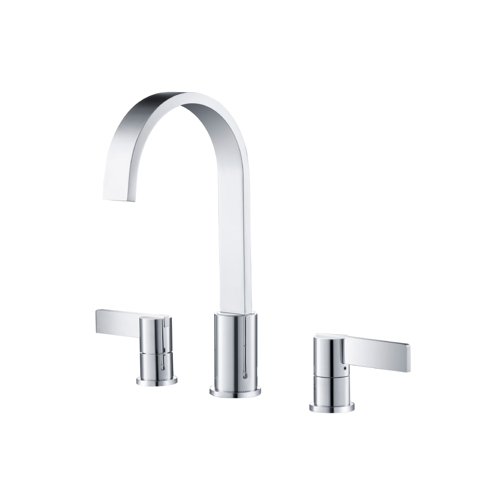 Three Hole 8" Widespread Two Handle Bathroom Faucet | Chrome