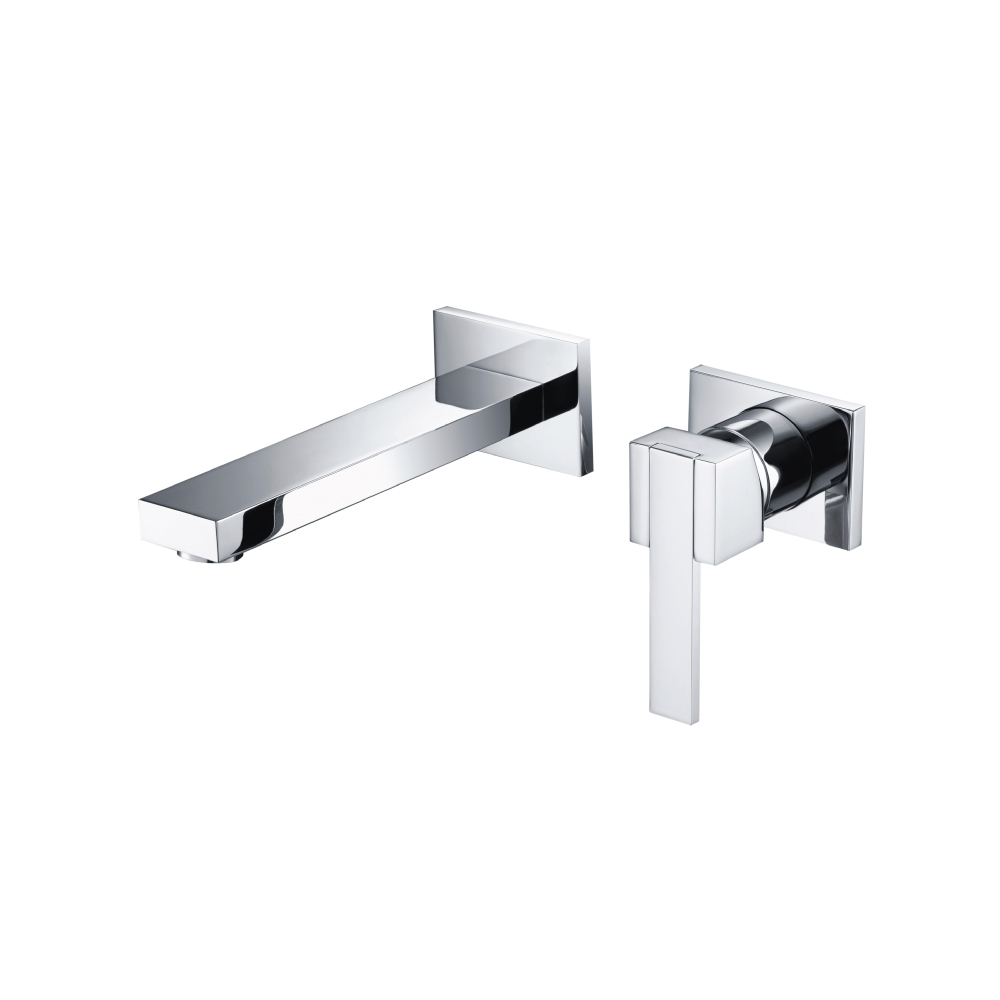 Single Handle Wall Mounted Bathroom Faucet | Chrome